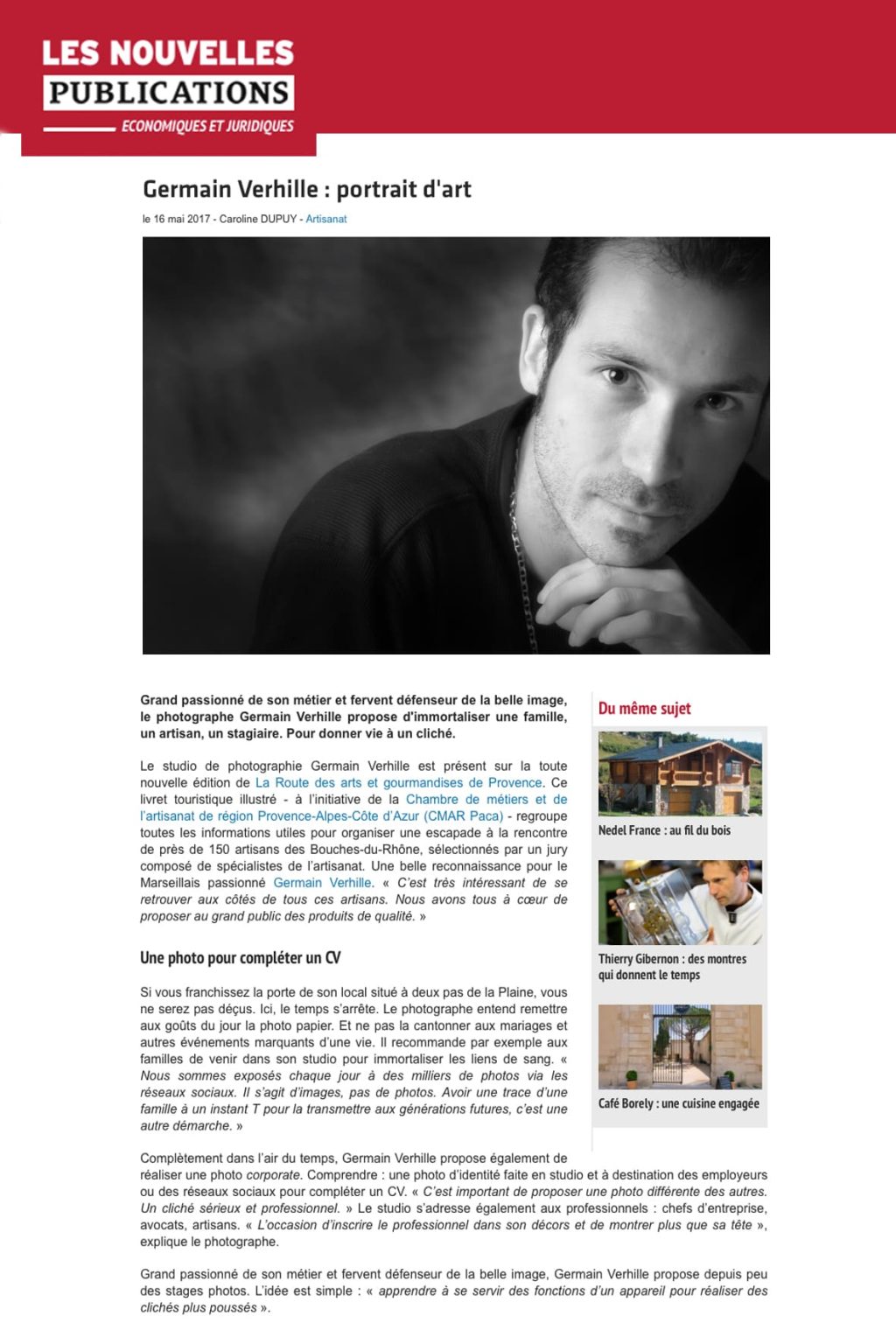 Germain Verhille Photographe Marseille