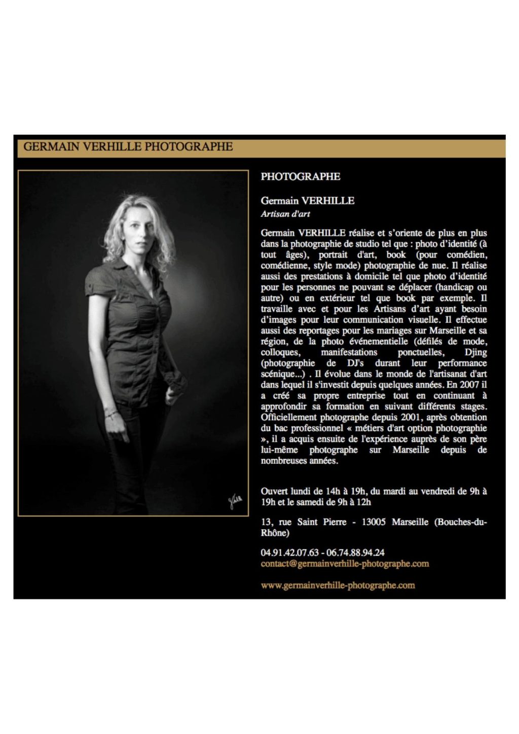 Germain Verhille Photographe Marseille