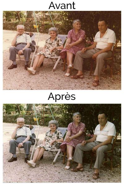 photo de grand-parents retouche restauration photo ancienne studio à Marseille Germain Verhille Photographe